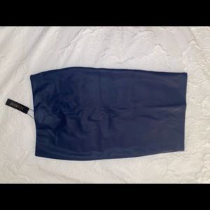 Leather pencil skirt